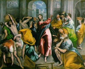 Jésus chassant les marchands du temple - El Greco (1541-1614)