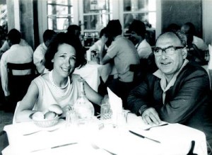 Alfred and Katalin Rényi in Oberwolfach in 1966
