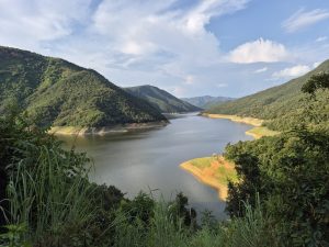 View on the Chaishitan Reservior from TMRC