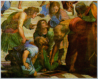 Euclide dans L'École d'Athènes de Raphael